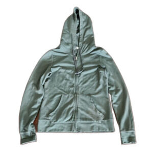 American Giant Women's Spima Cotton Modal Full Zip Hoodie, Olive Green, Size M